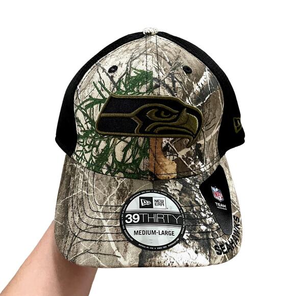 New era Seattle Seahawks camo fitted hat M/L